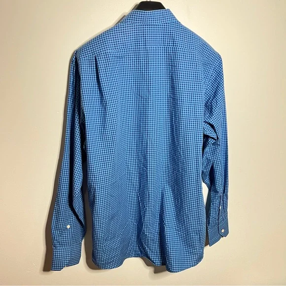 Daniel Cremieux Men’s Large Blue Navy Check Shirt 100% Cotton Button-Down Shirt - Picture 7 of 10